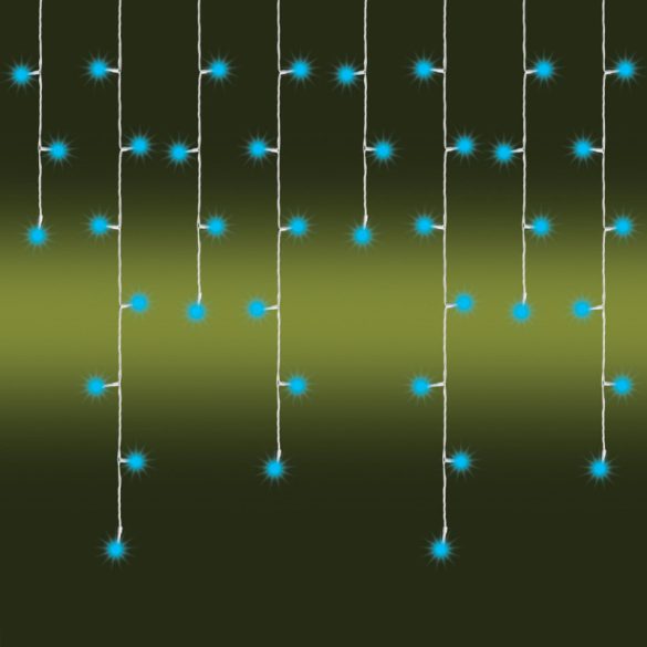 LED-es jégcsap fényfüggöny, 8 programos, 10m, IP44, 230V