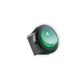   Home AKV 02 világítós billenőkapcsoló, 1 áramkör - 2 állás, 12 V, zöld, kerek