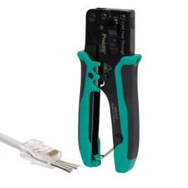   Home CP-342 UTP-RJ45-8P8C gyorskrimpelő fogó, nyitott végű dugókhoz, biztonsági zár, gyors