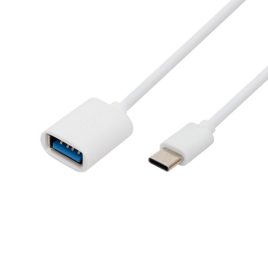   Home USBC OTG kábel, USB-C dugó, USB-A aljzat, kétirányú, 16cm, 2,1A, 480 Mbps