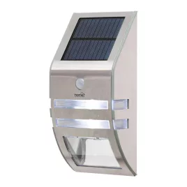   Home FLP30SOLAR napelemes LED lámpa, 30 lm, PIR mozgásérzékelő, 3-5m, 2 db hidegfehér SMD LED, energiatakarékos, fém + műanyag, 