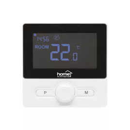   Home THE25B digitális vezetékes szobatermosztát, falra szerelhető, programozható, ablaknyitás-érzékelés, fagyvédelmi funkció, fekete