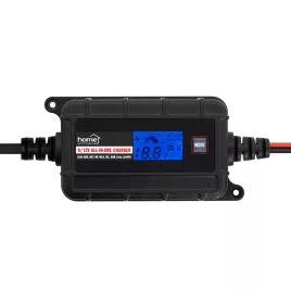   SAL SMC20 SMART akkumulátortöltő, 6-12V/2A, LCD kijelző, teljesen automatikus, minden elterjedt akkutípushoz, digitális kijelző, karbantartó töltés, kétféle csatlakozókábel