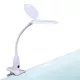 Handy csipeszes asztali LED lámpa nagyítóval, fehér