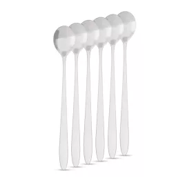   Rozsdamentes acél kávéskanál / latte macchiato kanál - 186 x 30 mm - 6 db / csomag
