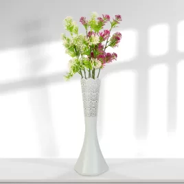 Vog und Arths lézervágott fehér váza 40 cm