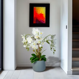 Vog und Arths fehér orchidea műnövény dekoráció 83 cm