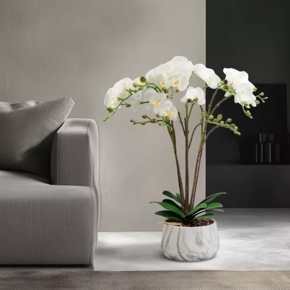 Vog und Arths fehér orchidea műnövény dekoráció 58 cm