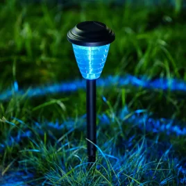   Garden of Eden leszúrható szolár lámpa, RGB LED, színváltós, 9 x 36 cm