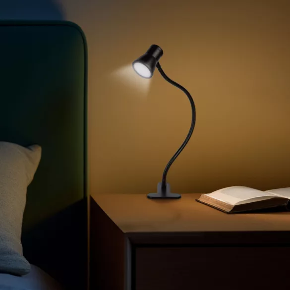 Phenom flexibilis csipeszes USB LED asztali lámpa, állítható fényerővel és színhőmérséklettel