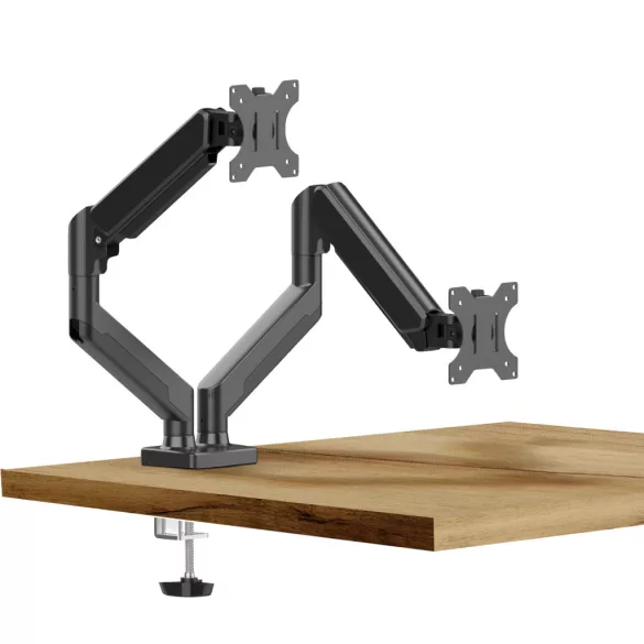 Delight monitor és TV tartókonzol, dupla karos, teleszkópos, asztallapra, 45 cm, 32