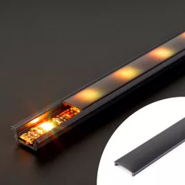   Phenom LED alumínium profil takaró búra fekete 2000 mm 41011A2-höz