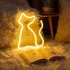 Phenom melegfehér macska neon LED lámpa, 3 x AA + USB, 17 x 1,6 x 23,3 cm