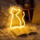 Phenom melegfehér macska neon LED lámpa, 3 x AA + USB, 17 x 1,6 x 23,3 cm