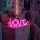 Phenom Neon LED éjjeli fény Love rózsaszín, 3 x AA + USB, 34 x 1.6 x 12,5 cm