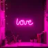 Phenom Neon LED éjjeli fény Love rózsaszín, 3 x AA + USB, 34 x 1.6 x 12,5 cm