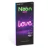 Phenom Neon LED éjjeli fény Love rózsaszín, 3 x AA + USB, 34 x 1.6 x 12,5 cm