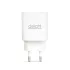 Delight hálózati adapter USB + Type-C PD20W gyorstöltéssel, fehér