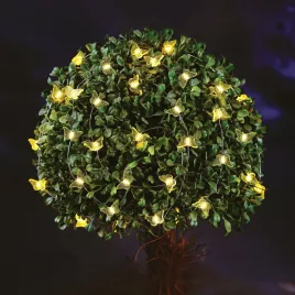   Garden of Eden szolár pillangó fényfüzér, 2,4 m, 25 melegfehér LED