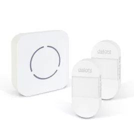  Delight Kinetic digitális vezeték nélküli csengő 2 kültéri egységgel, fehér, kék LED