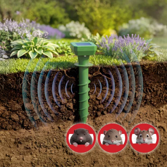 Garden of Eden leszúrható szolár kártevőriasztó 80 mAh 500 m2 IP44