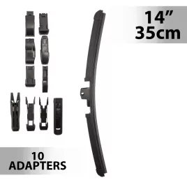 Carguard ablaktörlő 14"/35 cm, 10 db adapterrel