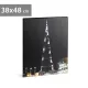 Family LED-es fali hangulatkép Burj Khalifa, 2 x AA, 38 x 48 cm