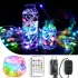 Smart RGB LED fényfüzér, Bluetooth, 10 m, 100-240V, 66 LED
