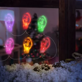   Family karácsonyi LED-es ablakmatrica fényfüzér 6 LED, 2 x AA