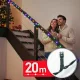 Phenom színes fényfüzér 20 m 400 LED 220-240V 6W zöld kábellel