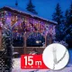Phenom fényfüzér függöny 15 m 600 LED átlátszó kábellel