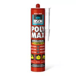   Bison Poly Max Expressz fehér tömítő és SM polymer ragasztó 425g