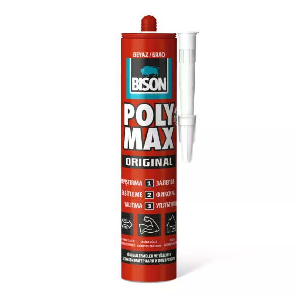 Bison Poly Max Original fehér SM polymer tömítőragasztó 465g