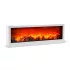 Bewello kandalló LED-es lánghatással, fehér, elemes/USB-s, 60 x 10 x 20 cm