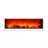 Bewello kandalló LED-es lánghatással, fehér, elemes/USB-s, 60 x 10 x 20 cm