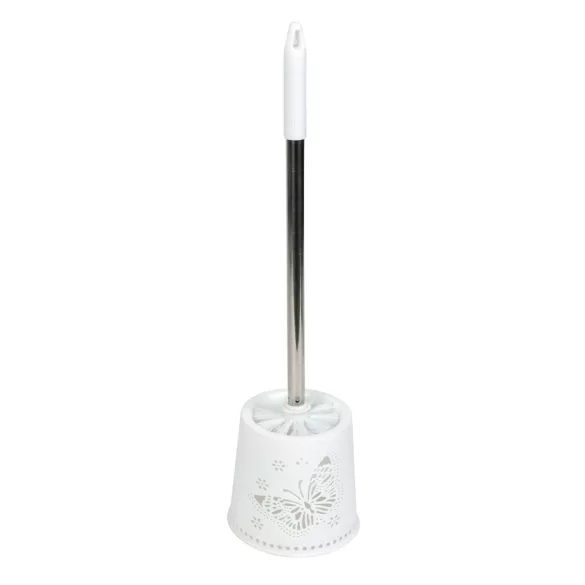 Bewello pillangós WC-kefe tartóval, fehér, 49 x 13 x 13 cm