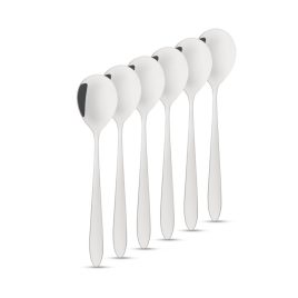   Rozsdamentes acél kávéskanál / desszertes kanál - 137 x 30 mm - 6 db / csomag