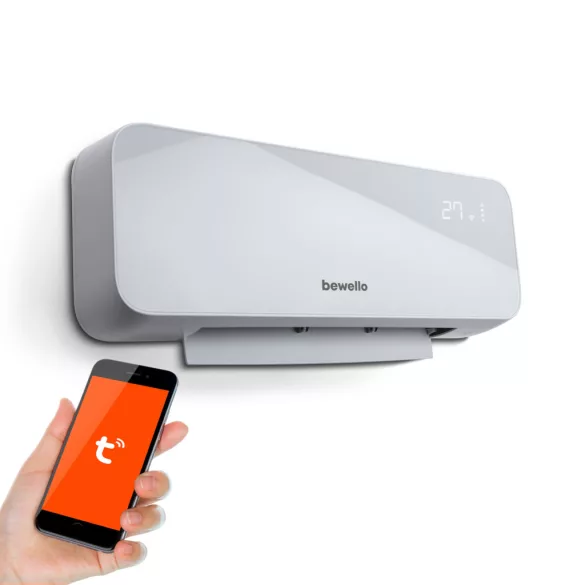 Bewello Smart fali hősugárzó Tuya 1000/2000W 220 - 240V opál