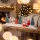 Bewello adventi naptár karácsonyi falu mintával, MDF, 40 x 12 cm
