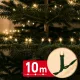 Phenom 10 m-es 200 LED-es melegfehér fényfüzér, zöld kábellel, 100-240V, 6W