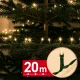 Phenom 20 m-es melegfehér fényfüzér 400 LED-del, zöld kábellel, 100-240V, 6W