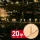 Phenom 20 m fényfüzér 400 LED-del, melegfehér, átlátszó kábellel