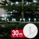 Phenom 30 m fényfüzér, 600 LED, hidegfehér, átlátszó kábellel