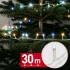 Phenom színes 600 LED fényfüzér, 30 m, 220-240V, 6W, átlátszó kábellel