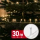 Phenom 30 m fényfüzér, 600 LED, melegfehér, átlátszó kábellel