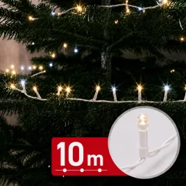   Phenom fényfüzér 10 m 400 melegfehér és 100 hidegfehér LED, fehér kábellel