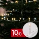 Phenom fényfüzér 10 m 400 melegfehér és 100 hidegfehér LED, fehér kábellel