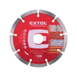   EXTOL PREMIUM gyémántvágó szegmenses; 150×22,2mm max.10.200 f/min