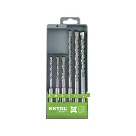   EXTOL CRAFT betonfúró klt. SDS PLUS, 6db; 110mm 5,6,8, 160mm 8,10,12, műanyag tartóban