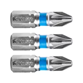   FORTUM behajtóhegy PZ, 3 db, S2 acél; PZ 2×25mm, bliszteren